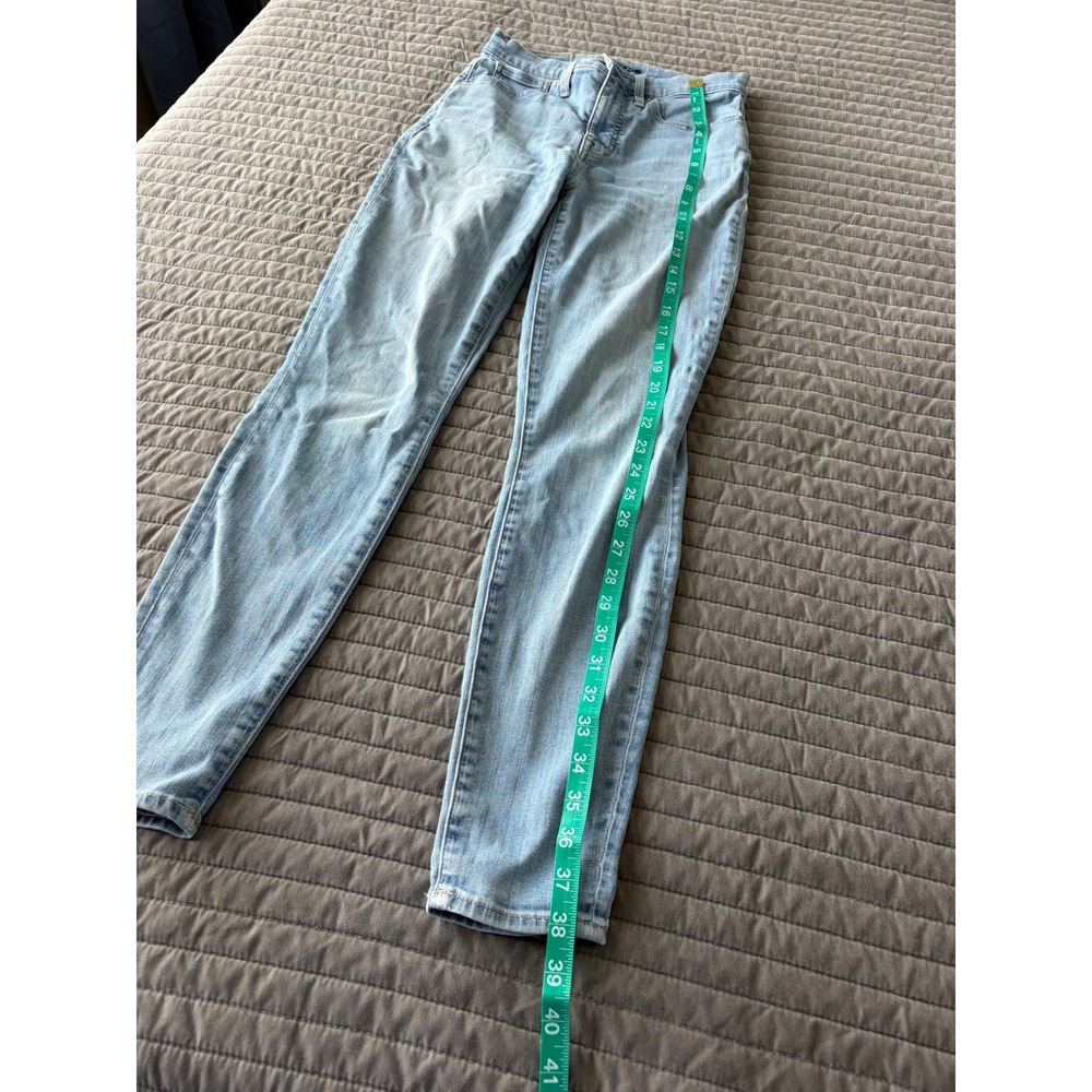 Lucky Brand Bridgette High Rise Skinny Jeans Light Wash Blue Denim 6 28R - Picture 6 of 11